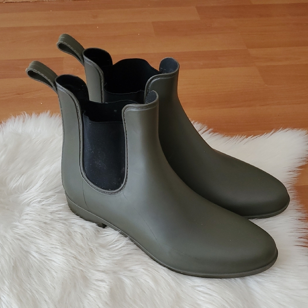 Storm By Cougar Olive Green Women's Ankle Rain Boots Sz 11
